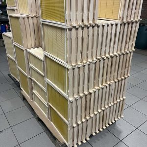 Keretléc Hunor méretű, lőve, fúrva, drótozva, műléppel.
